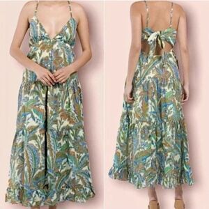 House of Harlow 1960 Green and Blue Maxi Dress